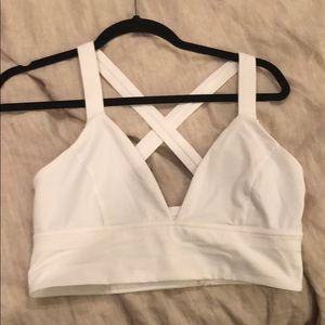 White Lululemon sports bra